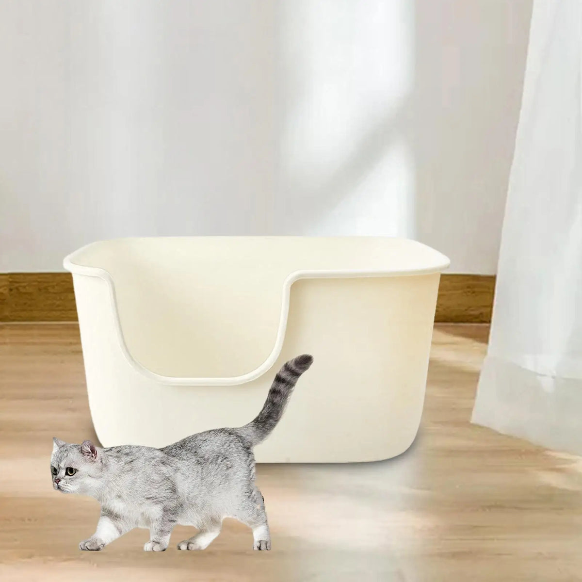 Pet Litter Trays with High Sides Pet Supplies Large Pan Splashproof Potty Toilet for Small Animals Kitten Hamsters Kitty Rabbit