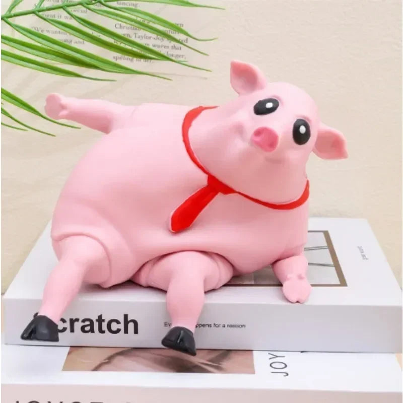 Pet Squeezing Pink Pig Stress Relief Toy Cute Squeezing Animal Little Pig Doll Stress Relief Toy  toy  artículos para mascotas