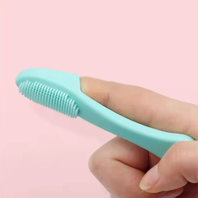 Cat Chin Brush Soft Silicone Grooming Chin Scrubber Non-Slip Multifunctional Finger Pet Supplies Cleaning Brush for Cats & Dogs