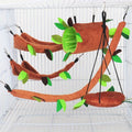 5pcs/set Plush Cotton Hamster Hammock Round Swing for Rats Rodent Small Animal Guinea Pig Ferret Double-layer Nests Pet Supplies