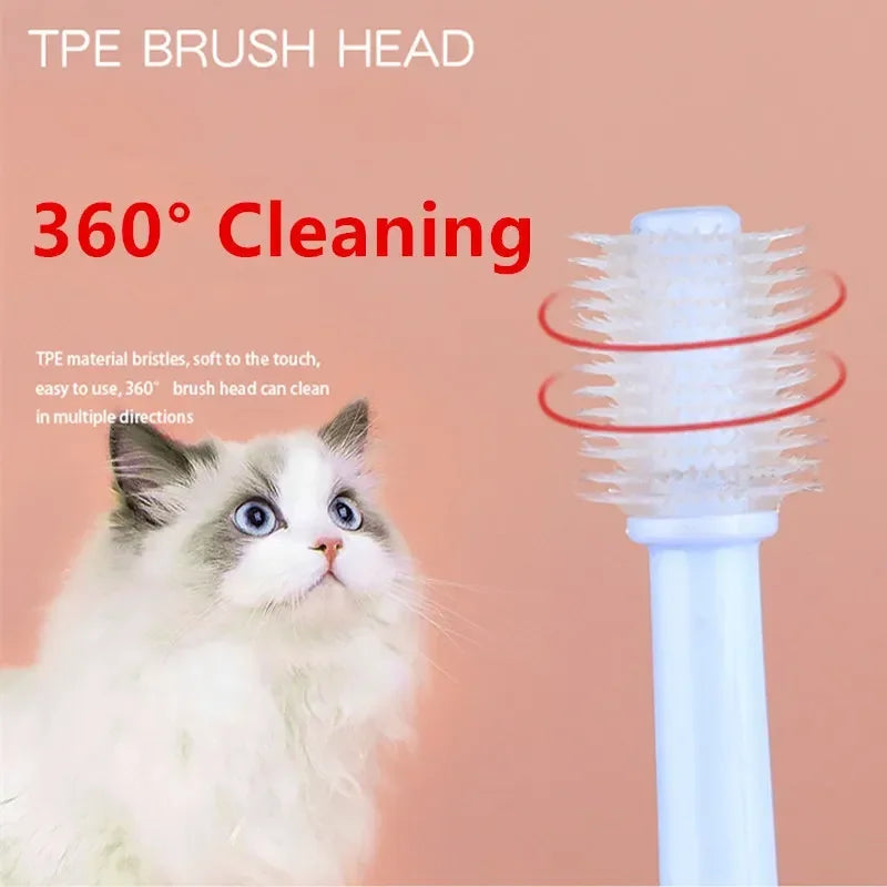 Soft-Bristle Cat Toothbrush for Mouth Cleaning