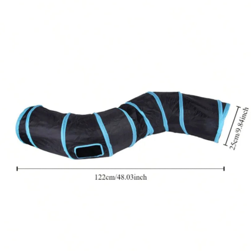 Hot Foldable Cat Tunnel Tube Interactive Fun Kitty Training Toy Boredom Buster for Puppy Kitten Pet Supplies Cat Accessory