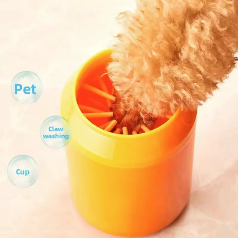 Portable Dog Paw Washer Cup with Silicone Bristles, S–L