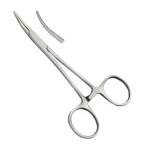 1 Pc Medical Steel Curved Head Hemostatic Forceps Needle Holder For Pet Hair Towel Clamp Pliers