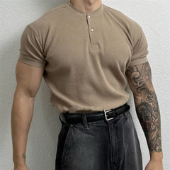Vestus Ribbed Henley Tee