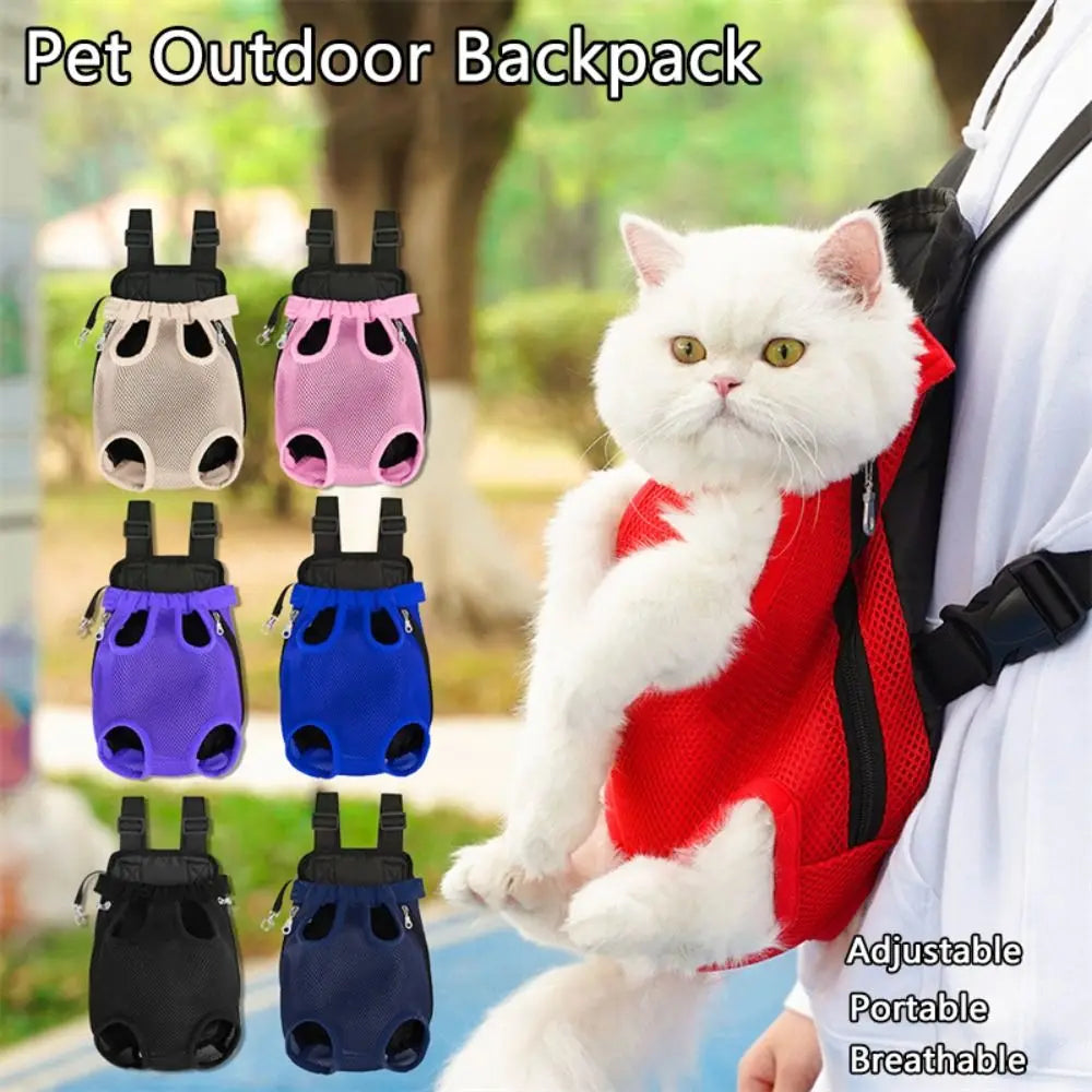 Adjustable Cat Carrier Bag Pet Double Shoulder Backpack Breathable Bag Outdoor Travel Camping Hiking Cat Bag Dog Bag