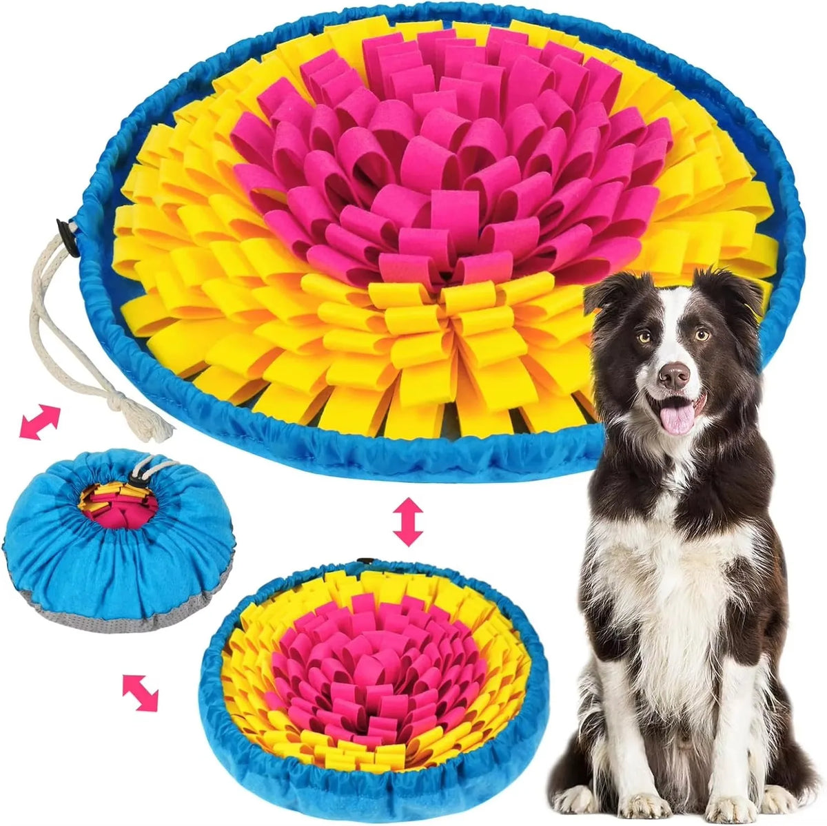 Portable Fleece Snuffle Mat Foraging Game for Dogs & Cats