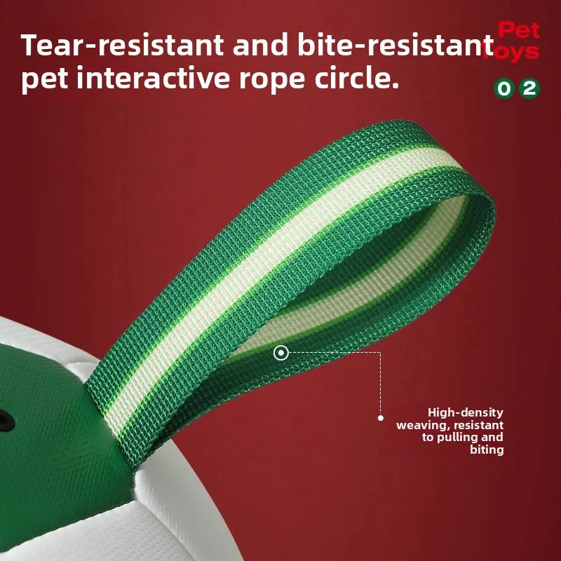 Portugal National Football Team FPF Interactive Pet Soccer Toy with Grab Dog Bite Chew Ball Pet Accessories for Outdoor Training