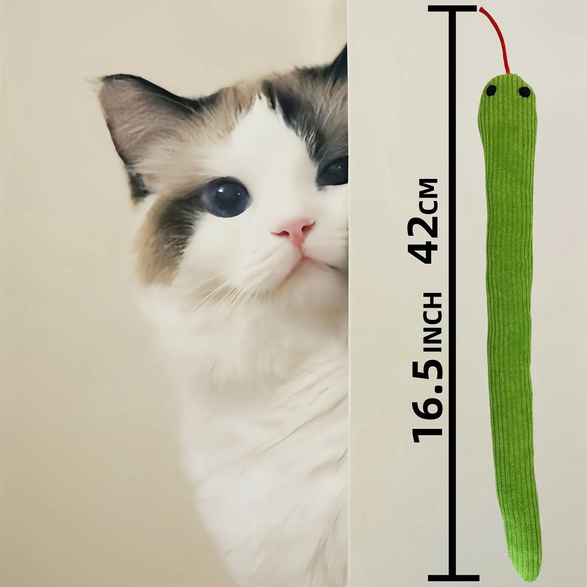 Crinkle Snake Kick Toy for Cats, 16.5 in