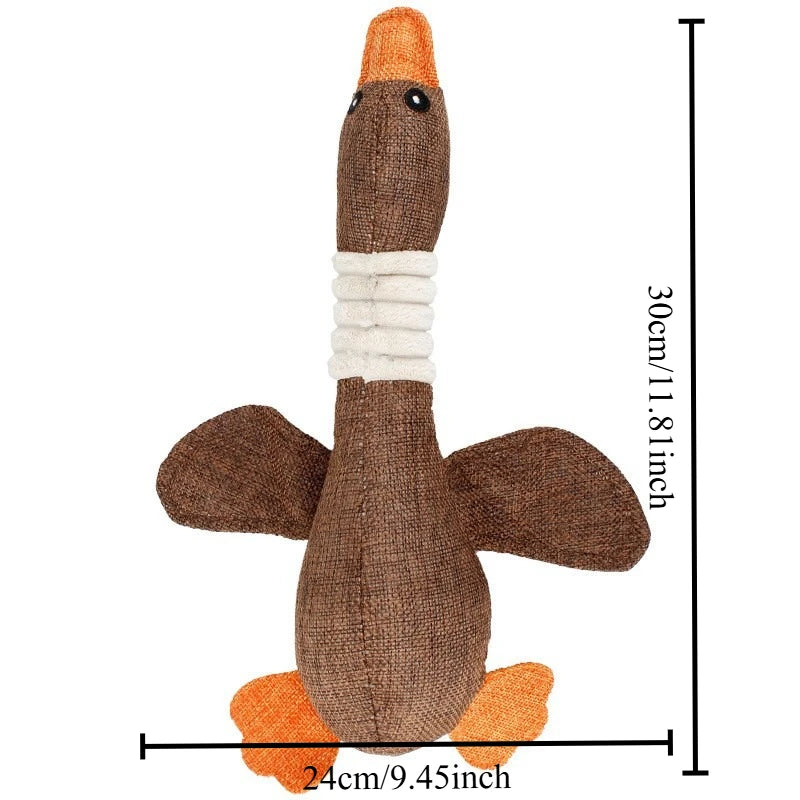 1Pcs Durable Goose Squeaky Chew Toys for Dogs and Cats Teeth Cleaning Pet Supplies Cute Safe Material Sturdy