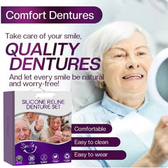 Silicone Denture Liner Set | Instant Comfort Fit | Secure Hold