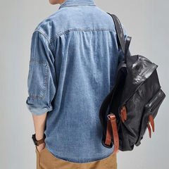 Albridge 100% Cotton Denim Shirt