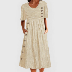 Wanda Striped Midi Dress | Lightweight, Versatile Summer Dress