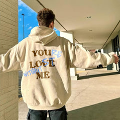 Yonder Hoodie | Casual Letter Print, Comfortable Loose Fit