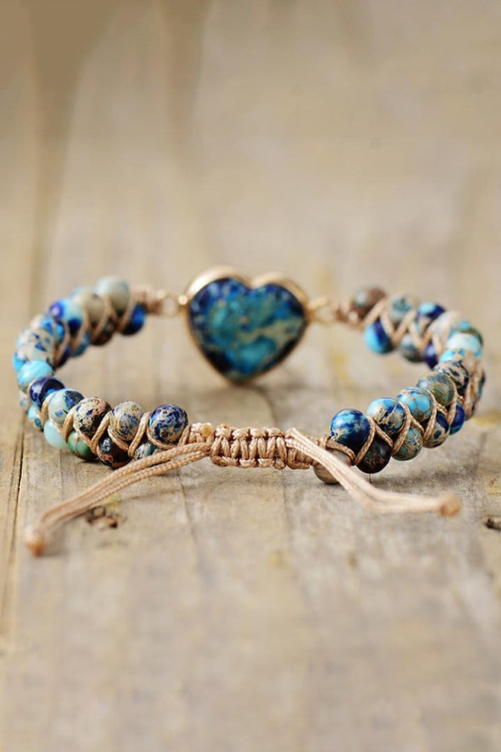 Handmade Heart Shape Natural Stone Bracelet Trendsi