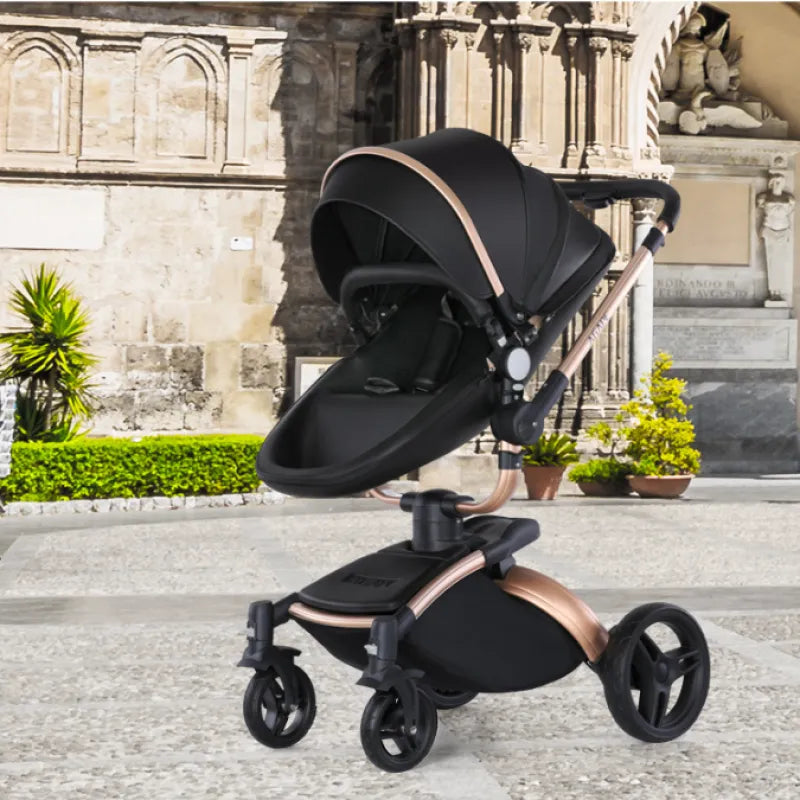 Elevate Your Baby's Comfort with LuxRide™ High-Landscape 3-in-1 Baby Stroller