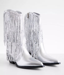 Runway Chunky Heel Tassel Boots – Elevate Your Style