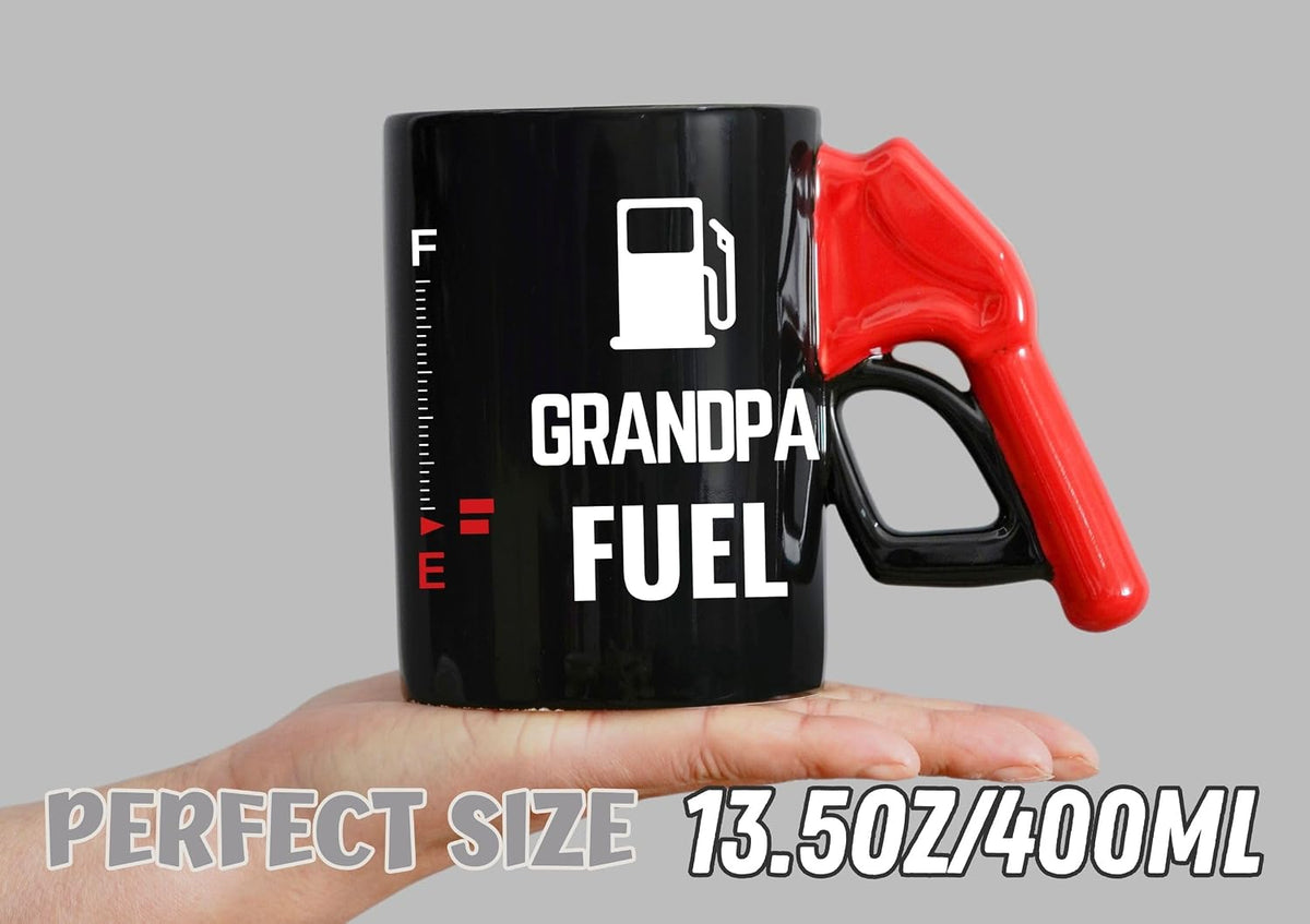 Grandpa Gifts Color Changing Fuel Coffee Mug with Fueling Nozzle Handle, Funny Gifts for Grandpas, 13.5Oz/400Ml for Christmas, Father'S Day