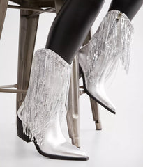Runway Chunky Heel Tassel Boots – Elevate Your Style
