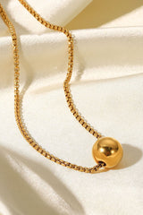 18K Gold-Plated Round Shape Pendant Necklace Trendsi