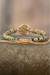 Handmade Tree Shape Beaded Copper Bracelet Trendsi