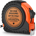 Grandpa Birthday Gifts from Grandkids, Christmas Grandpa Grandfather Papa Gifts from Granddaughter Grandson, Granddad Grandparents Day Gift Genuine Leather Engraved 25 FT Tape Measure Tools Present