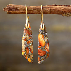 Gold-Plated Copper Dangle Earrings Trendsi