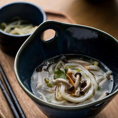 Artisan Ceramic Soup Bowl with Handles – Elegant Glazed Finish for Everyday Use