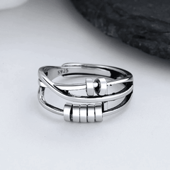 Astra Fidget Ring | Sterling Silver, Adjustable Anxiety Relief