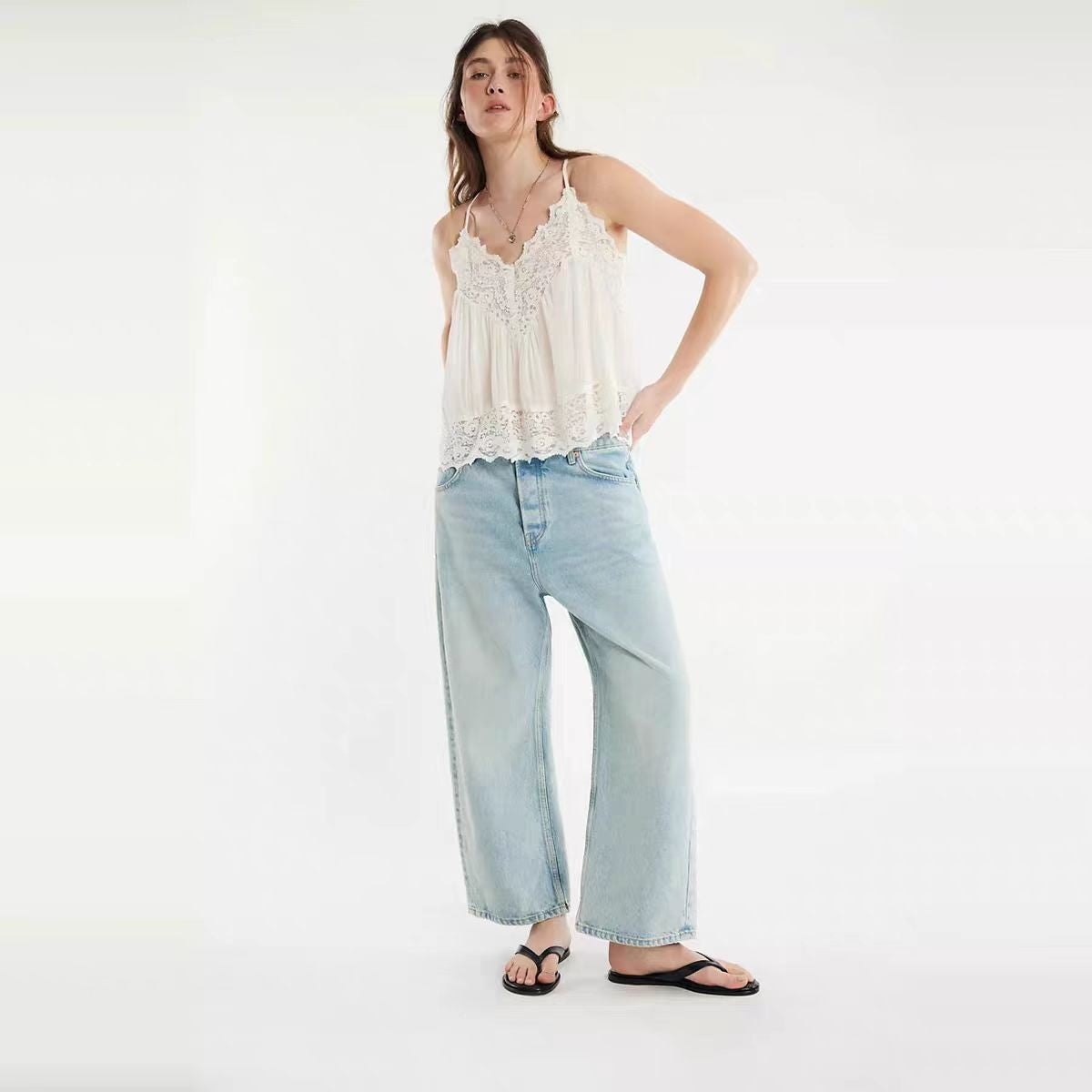 Aura V-Neck Lace Camisole
