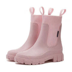 Stylish Women's Waterproof Non-Slip Rain Boots – Height Increasing & Wear-Resistant (+Free Gift Included)