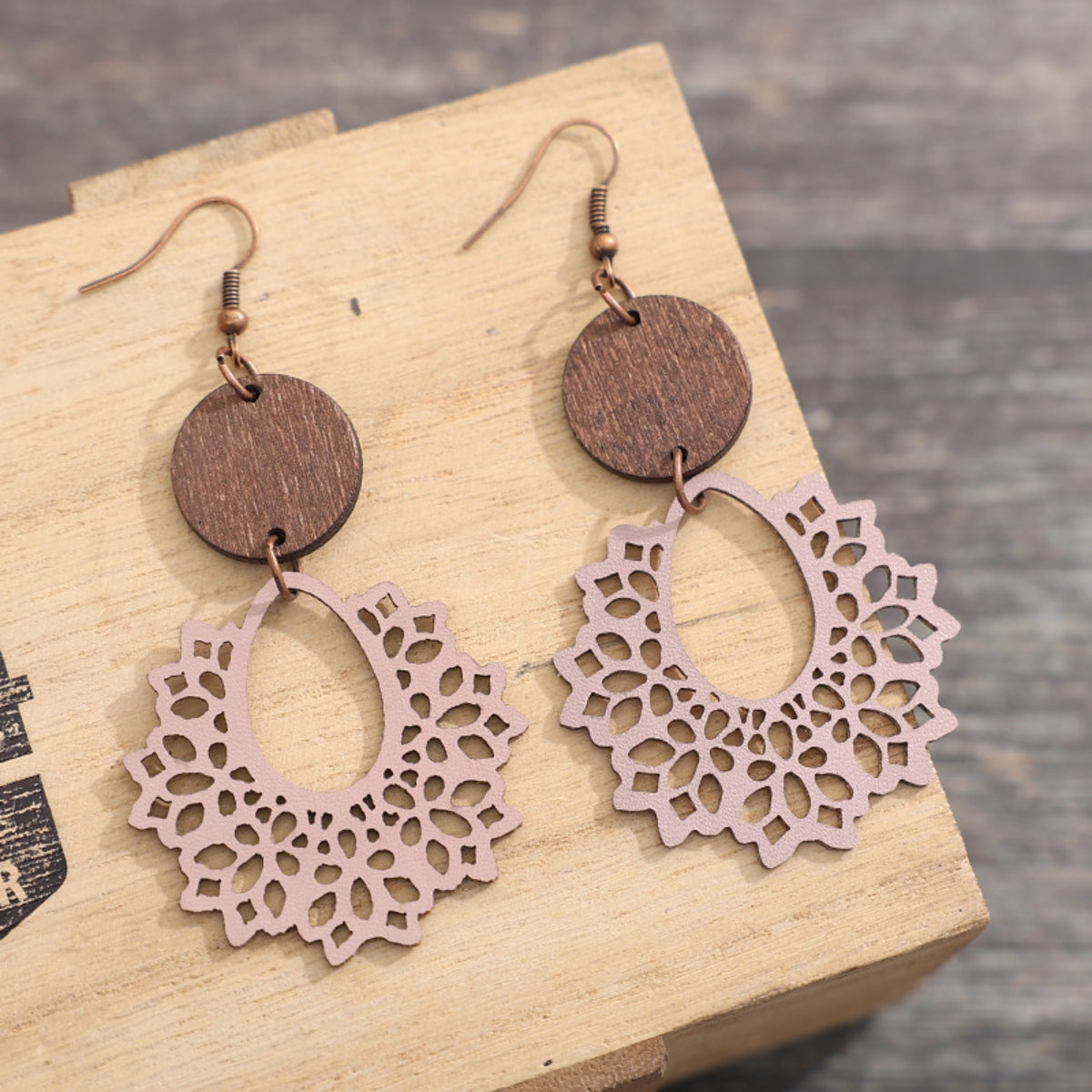 Geometric Cutout Dangle Earrings Trendsi