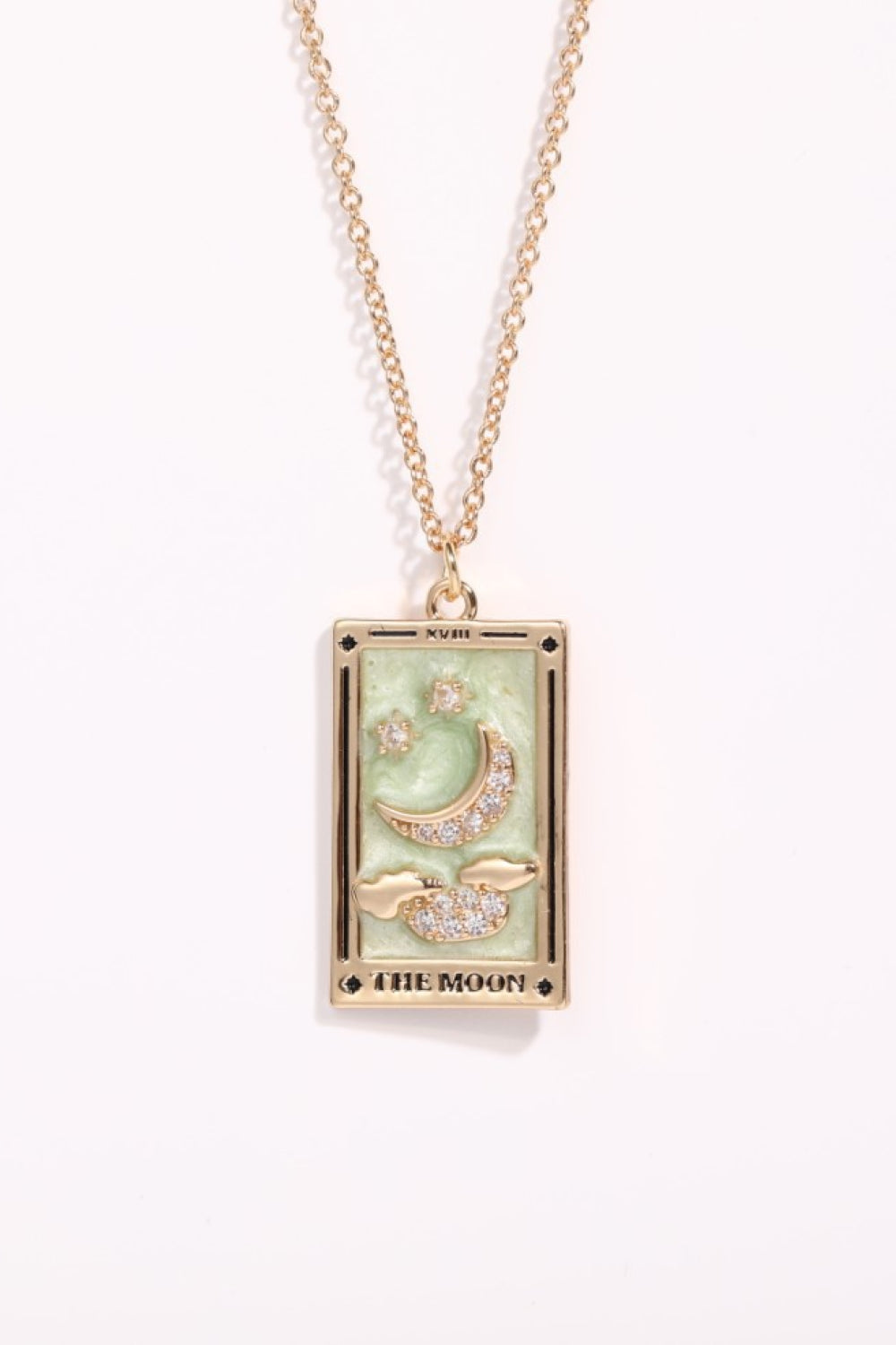 Tarot Card Pendant Stainless Steel Necklace Trendsi