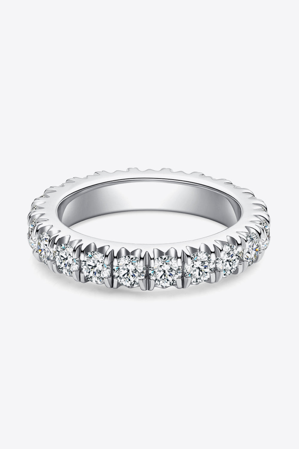 Adored 2.3 Carat Moissanite 925 Sterling Silver Eternity Ring Trendsi