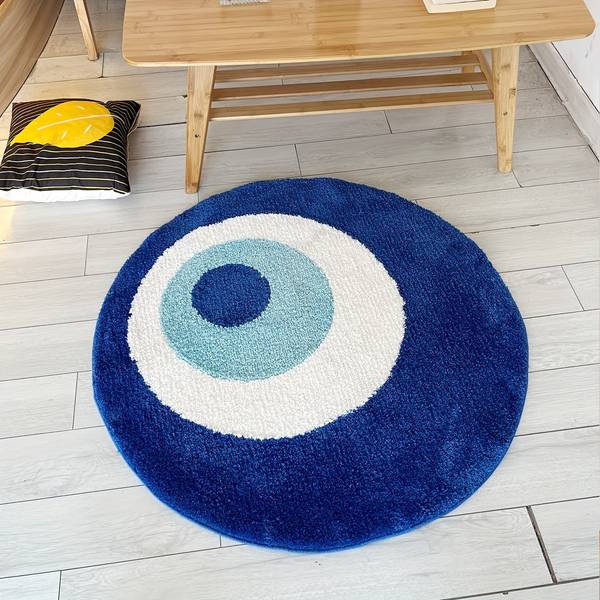 Evil Eye Plush Rug dylinoshop