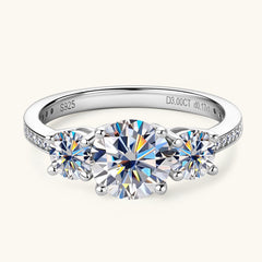 3 Carat Moissanite 925 Sterling Silver Ring Trendsi