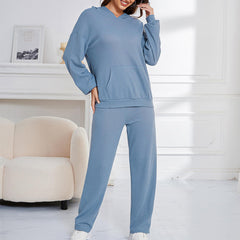 Dropped Shoulder Long Sleeve Hoodie and Pants Set Trendsi