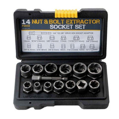 BoltRescue™ 3/8" Locking Wheel Nut & Stud Bolt Extractor Socket Tool Set