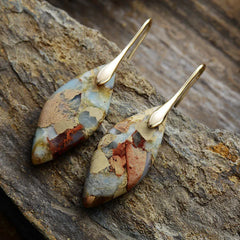 RegalGlow™ Bohemian Royal Stone Earrings - Elegant Style with Natural Charm