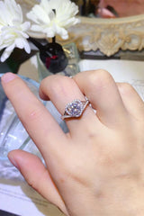 Adored 1 Carat Moissanite 925 Sterling Silver Heart Ring Trendsi