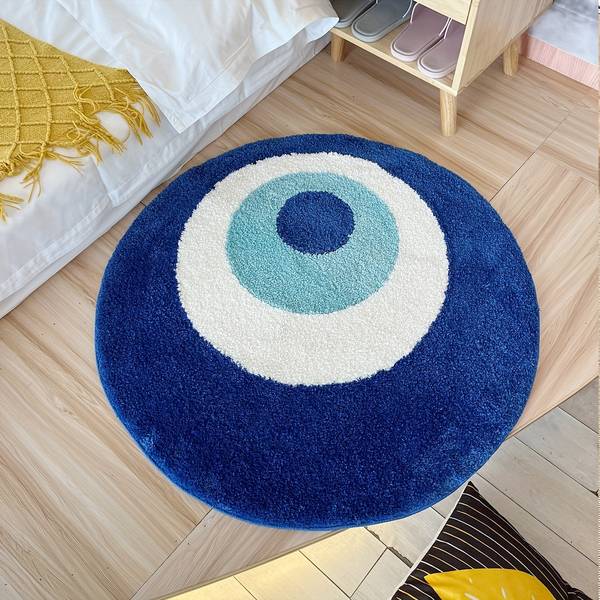 Evil Eye Plush Rug dylinoshop