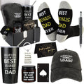 9 Pieces Bonus Dad Gift Set Best Bonus Dad Ever Gifts for Men with Tumbler Mens Socks Mens Baseball Cap Key Chain Card for Father Uncle for Christmas, Birthday