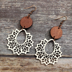 Geometric Cutout Dangle Earrings Trendsi