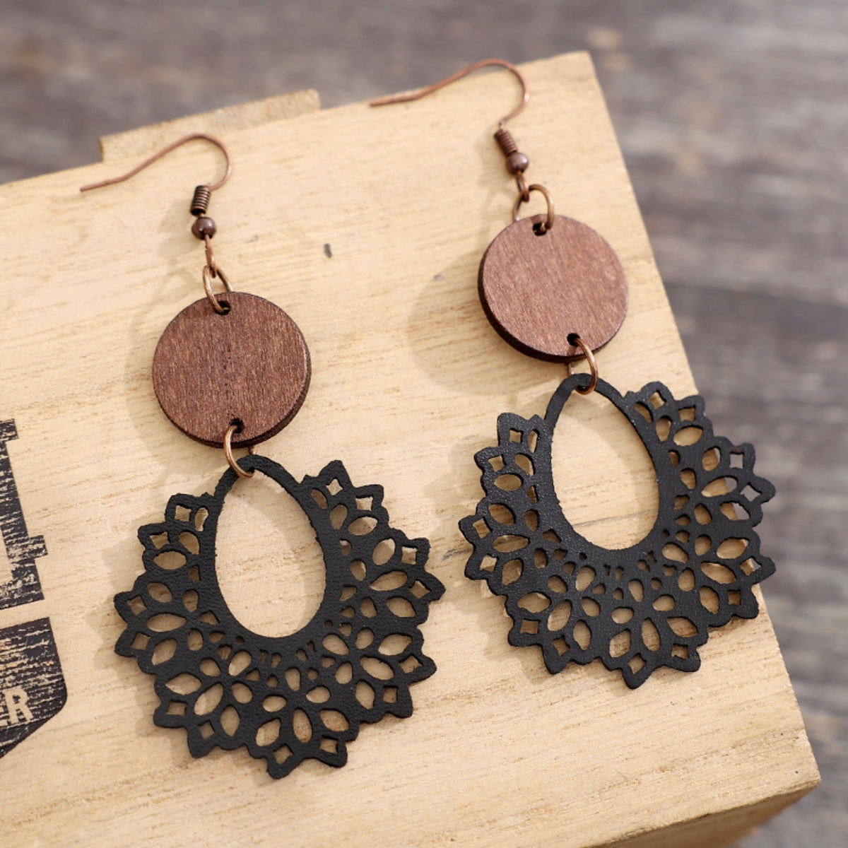 Geometric Cutout Dangle Earrings Trendsi