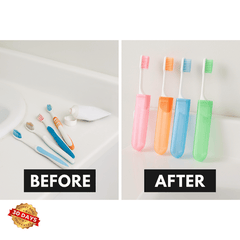 SmilePack™ Portable Folding Travel Toothbrush Set – Soft Bristles, Compact & Hygienic