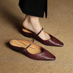 Bella Women's Slip-Ons | Genuine Leather, Pointed-Toe Design