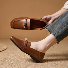 Bellagio Leather Square Pumps