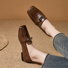 Bellagio Leather Square Pumps