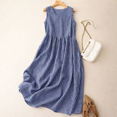Belluno Checkered Midi Dress