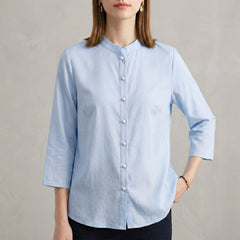 Bergamo Relaxed Mandarin Blouse
